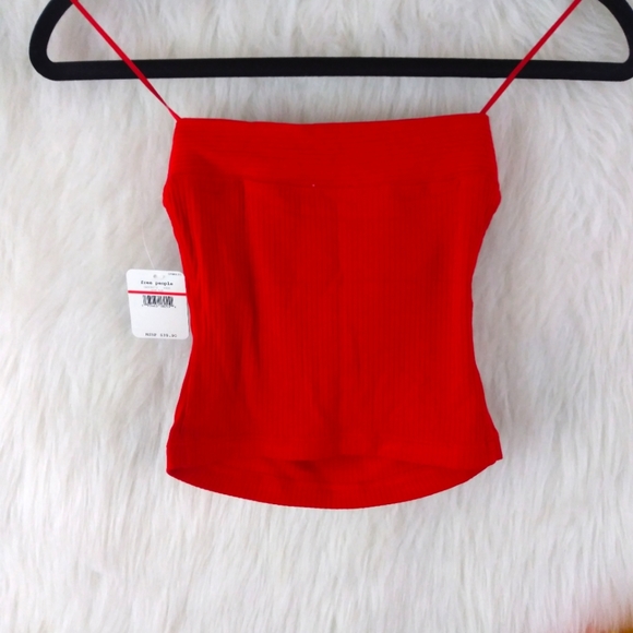 Intimately Free People Red Strapless Crop Top XS - Picture 5 of 7